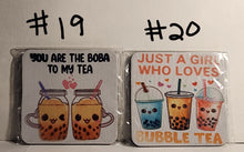 画像をギャラリービューアに読み込む, Square Boba // Bubble Tea Neoprene Coasters
