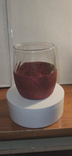 Load and play video in Gallery viewer, 6 oz. Glittered stemless wine glass
