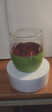 Load and play video in Gallery viewer, 6 oz. Glittered stemless wine glass
